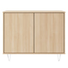 Nexera Slim 2-Door Storage Accent Cabinet - Floating And Wall Mount Bar - Golden Maple-Designed and made in Canada with CARB II/FSC Certified particle board and MDF materials.  Ships in 24-48H from order date. Assembly required