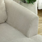 HOMCOM 74" 3 Seater Sofa with Thick Spring Cushions - Beige-Comes with clear instructions for a quick and simple 30-minute assembly