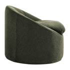 Modway Sadie Slipcovered Linen-Blend Round Accent Chair - Sage-Rubberwood Legs With Floor Glides