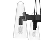 Modway Beacon 3-Light Pendant Light - Clear/Black-Professional Installation Required