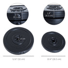 Soozier Weight Plates Gym Barbell Plates - Set of 4-The coating of the handlebar discs is made of plastic, so you can train in silence, moreover the handlebars do not scratch the floor 
