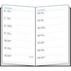 Socadis W. Maxwell 2026 Mini Daily Planner - 3.5" x 6.25" - Black - Bilingual-1 week per page