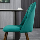 HOMCOM Dining Chairs in Velvet Accent - Green - Set of 4-Colour: Green