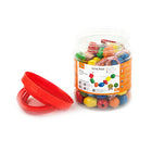 The Original Toy Company Lacing Beads - Set of 95-Endless Creativity: With 90 wooden lacing beads and 5 vibrant cords, this set offers endless opportunities for creative expression. Children can design their own unique play jewelry, create colorful patterns, or even practice threading beads to form shapes and figures