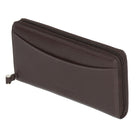 Club Rochelier Ladies Leather Zip Around Wallet - Burgundy-Exterior Front Slot Pocket