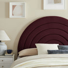 Modway Solana Arched Performance Velvet Full Headboard - Mulberry-Dense Foam Padding