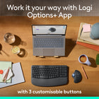 Logitech Ergo M575S Wireless Trackball Mouse - Graphite-Save space with thumb control: With the ERGO M575S, you can move your cursor without moving your hand, making it ideal for small or space-saving setups and for use on any surface