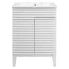 Modway Render 24" Bathroom Vanity - White-8" Widespread Holes