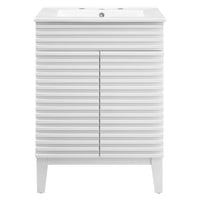 Modway Render 24" Bathroom Vanity - White-8" Widespread Holes