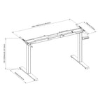 Uplite Dual Motor Electric Sit Stand Desk Frame - Black-Frame Dimensions (Sitting): 42.5"(L) x 19.5"(W) x 28.3"(H)