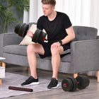 Soozier 66 lb 2-in-1 Adjustable Dumbbells Weight Set-Exercises and strengthens your upper and lower body