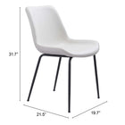 Zuo Byron Dining Chair - White - Set of 2-6