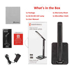 ShoppingAll Multi-Functional LED Desk Lamp with Qi Wireless Charger - Black-Built-in USB 2.1A port