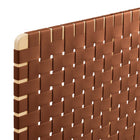 Modway Sparta Weave Wall-Mount Vegan Leather Twin Headboard - Natural Brown-6