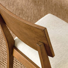Modway Pax Wood Dining Side Chairs - Acorn/Heathered Weave Light Beige - 2 Pack-Non-Marking Foot Glides