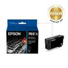 Epson T702 Ink Cartridge - High Capacity - Black-Worry-free handling - smudge, fade and water resistant prints 