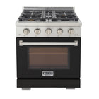 Kucht 30" KFX-X Series Pro Style Propane Gas Range - Stainless Steel/Black-Rocket power burner 21 000 btu for rapid searing