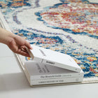 Modway Entourage Malia Distressed Vintage Floral Vintage Medallion Area Rug - 8 ft W x 10 ft L - Multicolored-Protect Floors From Foot Traffic / Furniture
