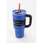 Sully Double Wall Stainless Steel Tumbler with Straw - 1020mL - Blue-Stainless steel