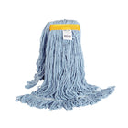 Globe Commercial Looped End Wet Head Mop - 24 Oz - Blue-Tailband prevents the yarn from tangling