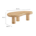 Modway Elowen Indoor/Outdoor Patio Textured Faux Travertine Coffee Table - Travertine-Faux Travertine Finish