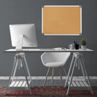 Quartet Euro Framed Bulletin Board - 24"x 36"-Built-in mounting system for easy installation
