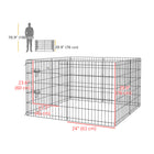 PawHut 30" Foldable Backyard Metal Pet Playpen-Easy set-up & no tools required for assembly