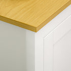 HOMCOM 47.2" L Sideboard Buffet Storage Cabinet - White-Foot pads at the bottom for protecting your floors