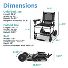 Journey Zoomer Lightweight Folding Power Chair - Blue-Provides up to 9.3 miles of driving range on a full charge