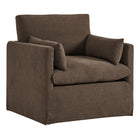 Modway Wellfleet Slipcovered Linen-Blend Armchair - Cocoa-Slipcovered Accent Chair