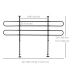 PawHut Adjustable Fence Dog Car Barrier for SUVs - Black-Soft PVC caps to protect the fabric interior of your vehicle 
