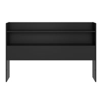 Nexera - Tête de lit de rangement Hunter Queen, Noir-Stockage efficace : intègre parfaitement praticité et design moderne