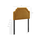 Modway Magnolia Upholstered Fabric Twin Size Headboard - Copper-Padded Twin Size Headboard
