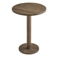 Modway Neo 31" Round Indoor/Outdoor Patio Wood Bar Table - Cocoa Brown-Solid Acacia Wood