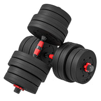 Soozier 66 lb 2-in-1 Adjustable Dumbbells Weight Set-66 lb (30 kg) total weight, build up how you want