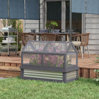 Outsunny Wooden Cold Frame Greenhouse- Transparent polycarbonate boards with good light transmittance allow plants to absorb sunlight fully
 