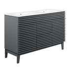 Modway Render 48" Double Sink Bathroom Vanity - Grey/White-Fixtures Not Included