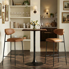 Zuo Valleta Bar Table - Brown-Dimensions: 23.8" L x 23.8" W x 41.7" H
