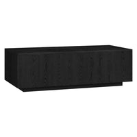 Hudson&Canal Paxton 48"W Rectangular Coffee Table - Black Grain-A modern contemporary design for your living room, den, and more