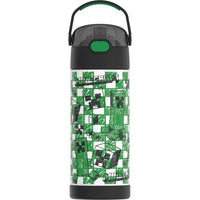 Thermos FUNtainer Vacuum Insulated Stainless Steel Water Bottle - 410mL - Minecraft-Thermos vacuum insulation technology for max temperature retention