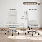 HOMCOM Big and Tall Office Chair with Flip Armrests for Cross Legged ...