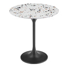 Modway Lippa 20" Round Terrazzo Side Table - Black Terrazzo-Modern Side Table
