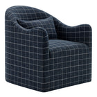 Modway Bardot Slipcovered Linen Blend Accent Chair - Denim Windowpane Check-Slipcovered Accent Chair