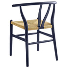 Modway Amish 32" Wood Dining Accent Chair - Midnight Blue-Arrives Fully Assembled