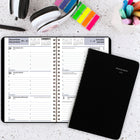 AT-A-GLANCE 2026 Weekly Appointment Book - 8" H x 4-7/8" W - Black - Bilingual-Simulated leather cover in black