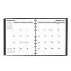 Blueline 2027 MiracleBind 16-Month Monthly Planner with Twin-Wire Binding - 10-3/4" x 8-1/2" - Black - Bilingual-Self-adhesive laminated tabs