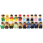 Cre8tive Minds People for Preschool Sized Building Blocks - Set of 20-Measures 2 1/2"