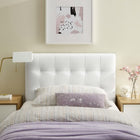 Modway Lily Upholstered Vinyl Twin Headboard - White-Fits twin size beds