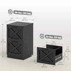 HOMCOM 2-Drawer  Filing Cabinet - Black-Equipped with quiet metal slides, ensuring drawers open and close smoothly
