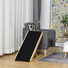 PawHut Foldable Adjustable Large Dog Ramp for Bed and Couch-Constructed of pine wood, suitable for everyday use 